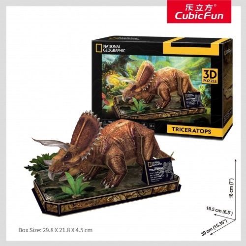 Cubicfun CUBIC FUN National Geographic 3D Puzle Triceratopss image 1