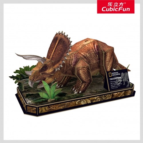 Cubicfun CUBIC FUN National Geographic 3D Puzle Triceratopss image 3