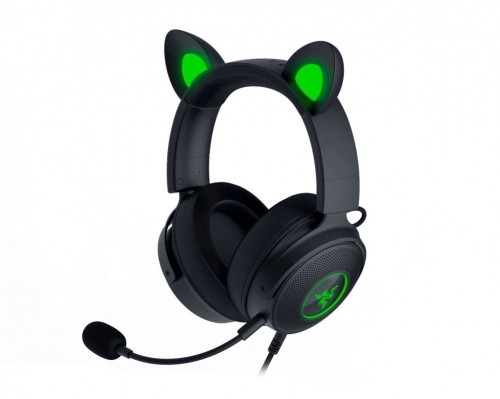 Razer  
         
       Wired, Over-Ear, Black, Gaming Headset, Kraken V2 Pro, Kitty Edition image 1