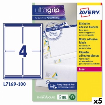 Этикетки для принтера Avery L7169 99,1 x 139 mm Белый 100 Листья (5 штук)