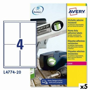 Этикетки для принтера Avery L4774 99,1 x 139 mm Белый 20 Листья (5 штук)