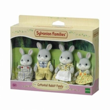 Leļļu Komplekts Sylvanian Families Family Gray Rabbit