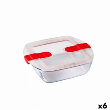 Герметичная коробочка для завтрака Pyrex Cook & Heat Красный 1 L 20 x 17 x 6 cm Cтекло (6 штук)