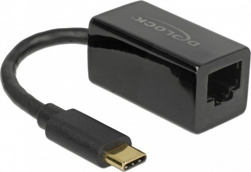 DeLOCK USB 3.1 with USB C St> RJ45 Bu black image 1