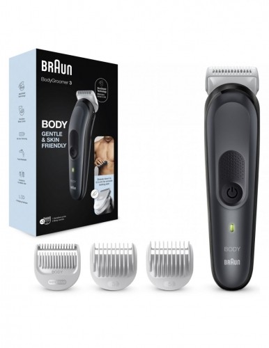 Braun  
         
       Body Groomer BG3350 Cordless and corded, Operating time (max) 80 min, NiMH, Black/Grey image 1