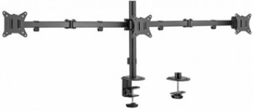 Monitora stiprinājums Gembird Adjustable Desk 3-display Mounting Arm 17”-27”