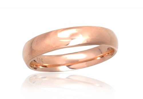 Золотое обручальное кольцо #1101091(Au-R), Красное Золото 585°, Размер: 21.5, 3.69 гр. image 1