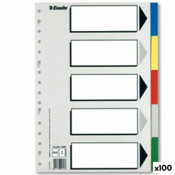 Разделители Esselte 5 листов Разноцветный Din A4 (100 штук)
