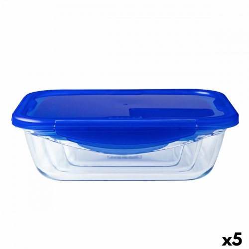 Hermētiska Pusdienu Kastīte Pyrex Cook & Go Zils 1,7 L 24 x 18 cm Stikls (5 gb.) image 1