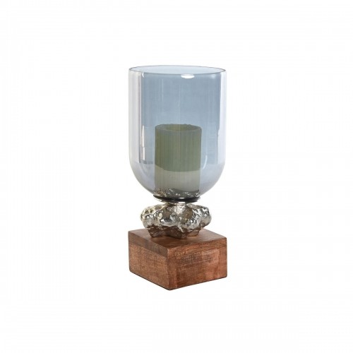 Svečturis DKD Home Decor 16,5 x 16,5 x 38,5 cm Stikls Alumīnijs image 2