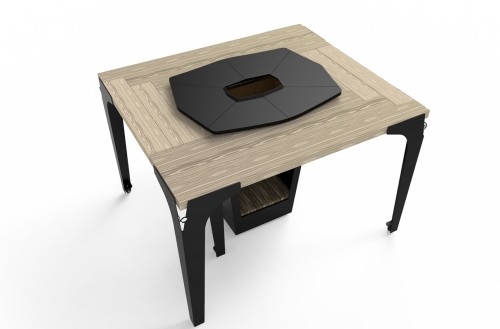 Lauko grilis su staliuku ir kepimo plokštuma Augoust Plancha Table image 1