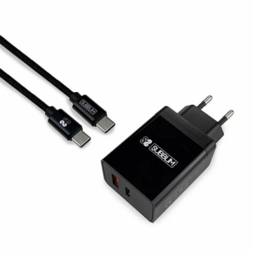 Sienas Lādētājs + USB A uz USB C Kabelis Subblim SUB-CHG-3WPD02