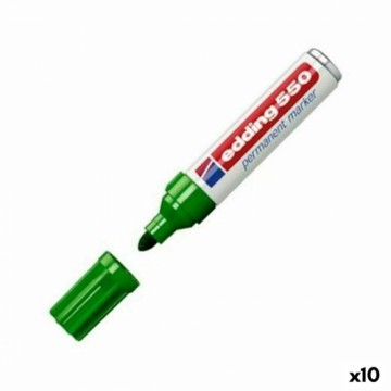 Постоянный маркер Edding 550 3-4 mm Зеленый (10 штук)