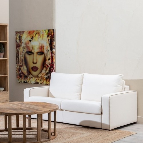 Bigbuy Home Dīvāns 195 x 95 x 88 cm Sintētiska Auduma Krēmkrāsa image 2