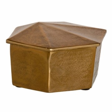 Bigbuy Home Универсальная коробка Позолоченный Алюминий 19 x 19 x 10 cm