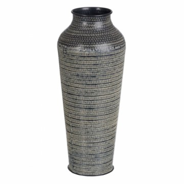 Bigbuy Home Vāze 20 x 20 x 49,5 cm Melns Alumīnijs
