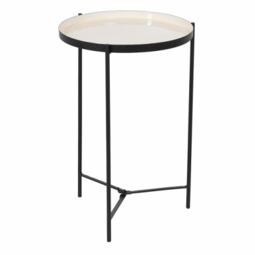 Bigbuy Home Mazs galdiņš 40,5 x 40,5 x 60,5 cm Melns Krēmkrāsa Dzelzs