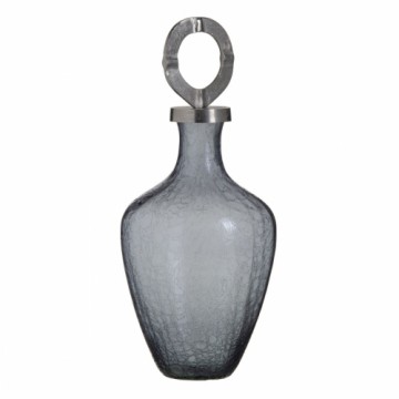 Bigbuy Home Vāze Stikls Pelēks Metāls Sudrabs 23 x 23 x 47 cm