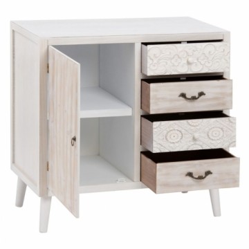 Bigbuy Home Мебель для прихожей с ящиками DUNE Натуральный Белый древесина ели 80 x 40 x 80 cm