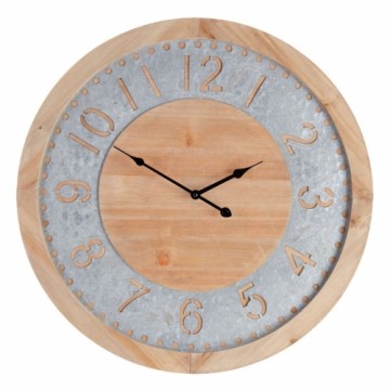 Bigbuy Home Настенное часы Натуральный древесина ели 60 x 4,5 x 60 cm