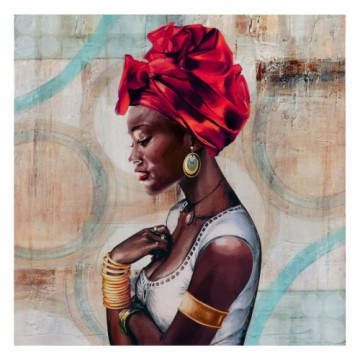 Bigbuy Home Canvas Āfrikas sieviete 60 x 2,5 x 60 cm