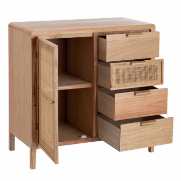 Bigbuy Home Мебель для прихожей с ящиками HONEY 80 x 40 x 82 cm Натуральный Деревянный ротанг