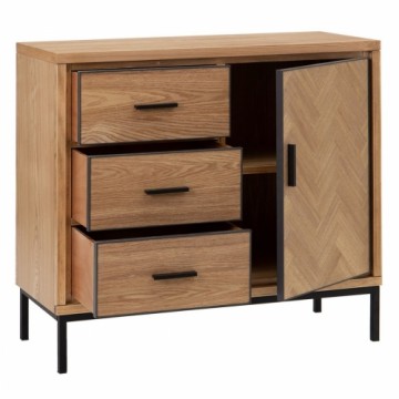 Bigbuy Home Мебель для прихожей с ящиками SPIKE 91 x 40 x 84,5 cm Натуральный Металл Деревянный