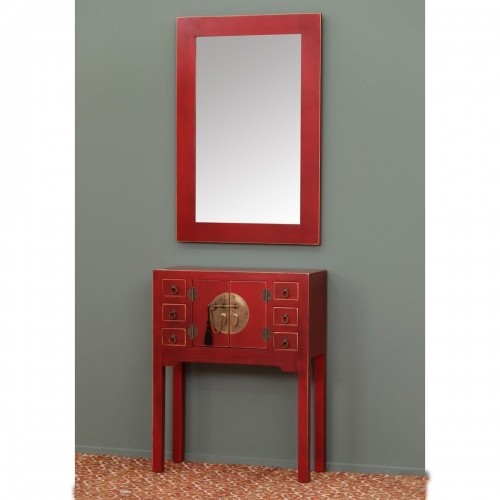 Bigbuy Home Ночной столик ORIENTE 45 x 26 x 69 cm Красный Деревянный image 2