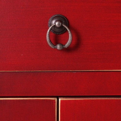 Bigbuy Home Ночной столик ORIENTE 45 x 26 x 69 cm Красный Деревянный image 4