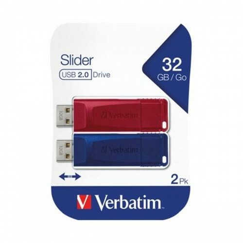 Zīmuļasināmais Verbatim Slider 2 Daudzums Daudzkrāsains 32 GB image 1