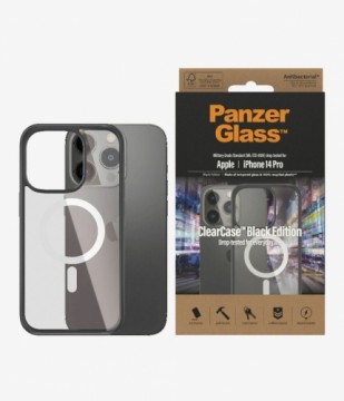 PanzerGlass  
       -  
       ClearCase with Black Frame MagSafe Compatible Apple, iPhone 14 Pro, Clear