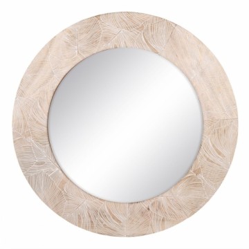 Bigbuy Home Sienas spogulis 76 x 2 x 76 cm Balts Mango koks