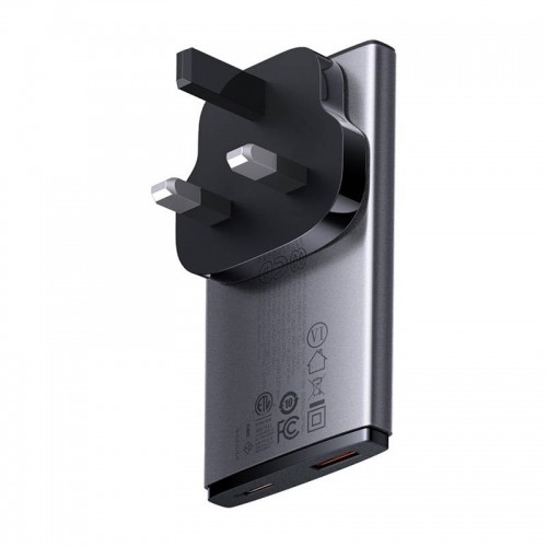 Wall charger Baseus GaN5, 65W, 1xport USB-C, 1XUSB-A image 4