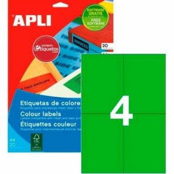 Printera birkas Apli 105 x 148 mm Zaļš 20 Loksnes