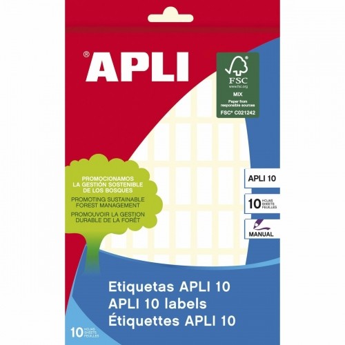 Self adhesive labels Apli 8 x 20 mm Balts 10 Loksnes (10 gb.) image 2