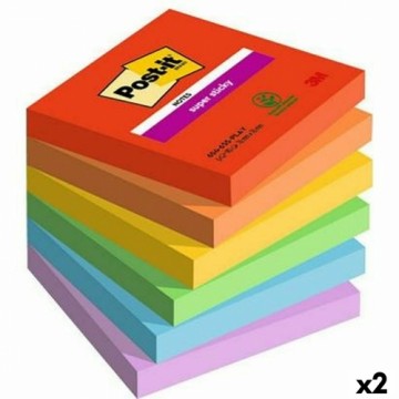 Стикеры для записей Post-it Super Sticky 76 x 76 mm Разноцветный (2 штук)