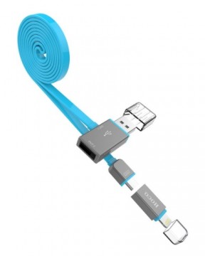 Hoco  
         
       UPL03 Share line apple + micro usb blue