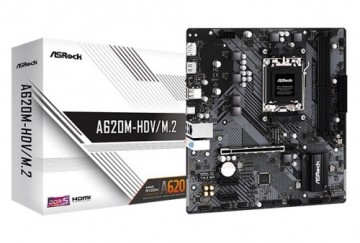 Asrock Motherboard A620M-HDV/M.2 AM5 2DDR5 HDMI/DP M.2 mATX