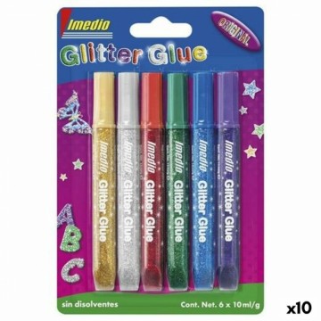 Gela līme Imedio Glitter Glue Daudzkrāsains (10 gb.)