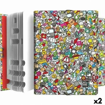 Organizatora Mape Grafoplas Icons Daudzkrāsains A4 (2 gb.)