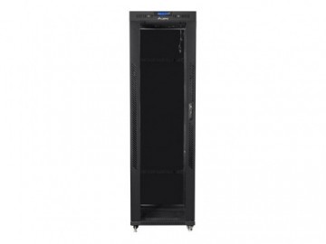 Lanberg Installation cabinet rack 19 42U 600x800 black, black glass door lcd (Flat pack)