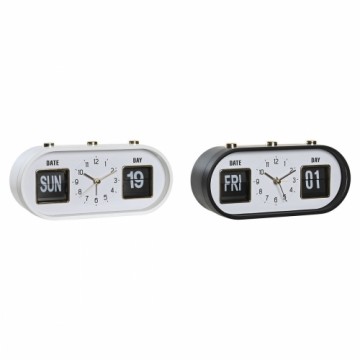 Часы-будильник DKD Home Decor 20 x 6 x 9,5 cm Чёрный Белый PVC (2 штук)