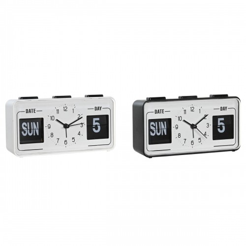 Часы-будильник DKD Home Decor 17 x 5 x 9 cm Чёрный Белый PVC (2 штук) image 1