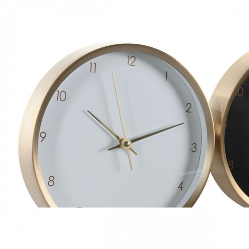 Настольные часы DKD Home Decor 25,7 x 4,2 x 25,7 cm Dāma Bronza Alumīnijs (2 gb.) image 3