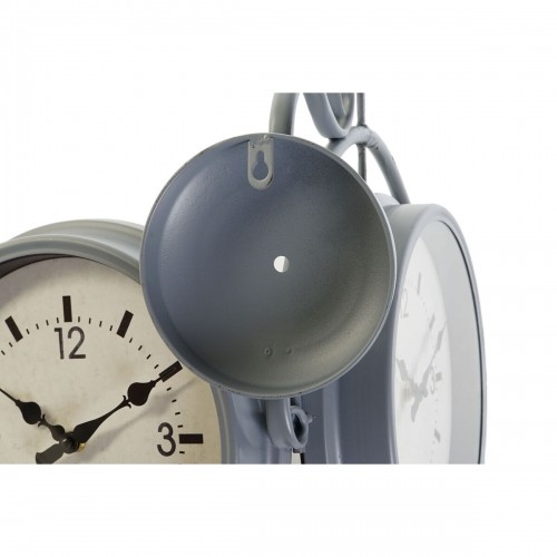 Sienas pulkstenis DKD Home Decor 43 x 14,5 x 47 cm Stikls Pelēks Bronza Dzelzs Tradicionāls (2 gb.) image 2