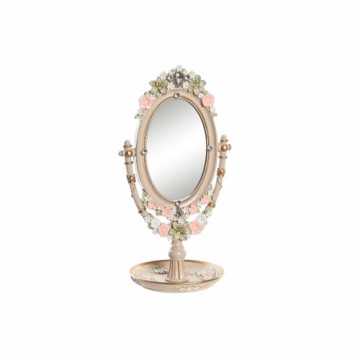 Spogulis Ar Montāžas Kronšteinu DKD Home Decor 16,5 x 13 x 30 cm Stikls Sveķi Daudzkrāsains Romantiski