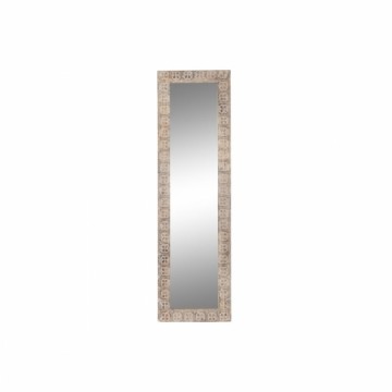 Sienas spogulis DKD Home Decor 44 x 3 x 150 cm Stikls Brūns Balts Mango koks Indietis Koks MDF Kails