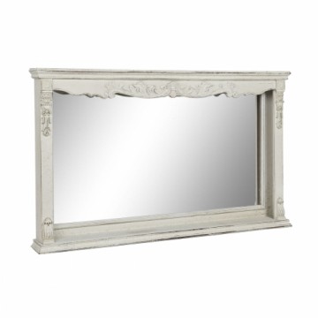Настенное зеркало DKD Home Decor 125 x 12 x 76 cm Ель Стеклянный Белый Vintage Деревянный MDF