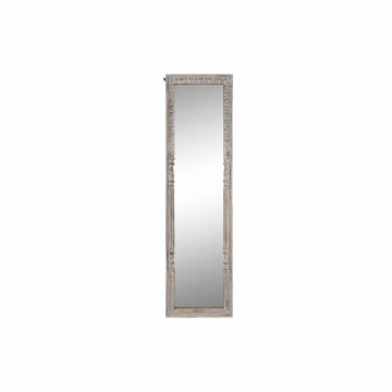 Sienas spogulis DKD Home Decor 50,8 x 7 x 184 cm Stikls Brūns Balts Mango koks