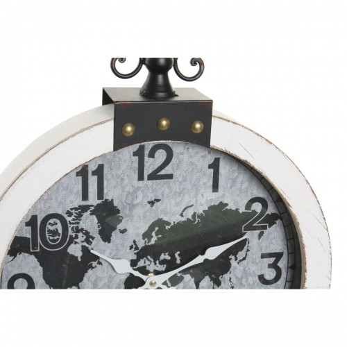 Настенное часы DKD Home Decor 40 x 4 x 54 cm Стеклянный Железо Деревянный MDF Карта Мира (2 штук) image 3